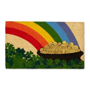 lot 26508 image: DII Contemporary Green Coir PVC Outdoor Doormat 1 x 2