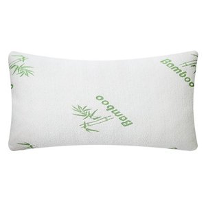 lot 26530 image: NewHome Bamboo Memory Foam Pillow Hypoallergenic Bed Pillow For Head Neck Rest Sleeping Shredded Pillow with Washable Cover