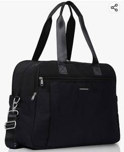 lot 26561 image: Lily & Drew Lightweight Travel Tote Crossbody Weekender Carry On 15.6 Laptop Bag for Women (Black)