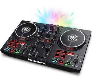 lot 31283 image: Numark Party Mix II - DJ Controller with Party Lights, DJ Set with 2 Decks, DJ Mixer, Audio Interface and USB Connectivity  Serato DJ Lite