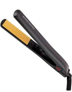 lot 31303 image: CHI Original Ceramic Hair Straightening Flat Iron  1 Plates  Black  Professional Salon Model Hair Straightener  Includes Heat Protection Pad