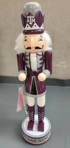 lot 31341 image: Texas A&M Aggies FOCO NCAA Team Logo Collectible Holiday 14 Nutcracker