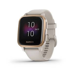 lot 16646 image: Garmin - Venu Sq Music Edition GPS Smartwatch 33mm Fiber-Reinforced Polymer - Light Sand