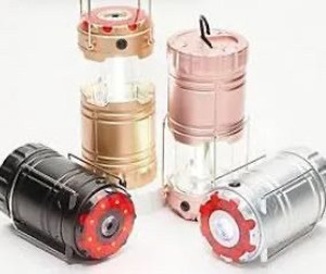 lot 59267 image: SecureBrite Set of 4 Pop-Up Lanterns w Flashlight & Emergen Metallics,