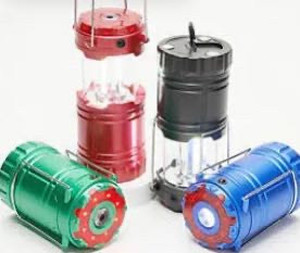 lot 59268 image: SecureBrite Set of 4 Pop-Up Lanterns w Flashlight & Emergen Basics,