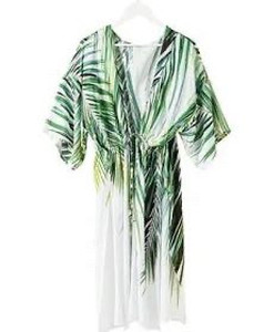 lot 59270 image: Tickled Pink Palm Leaf Kimono