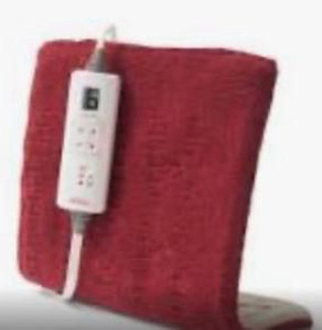 lot 59279 image: Sunbeam 12x24 King Size Heating Pad w XpressHeat & Comp Eggplant,