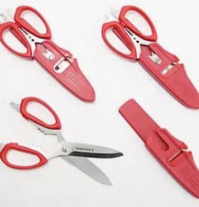 lot 59293 image: Sabatier 53 10-in-1 Multi-Purpose Shears with Sheath Black