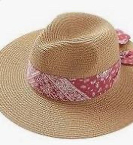 lot 59295 image: Tickled Pink Ba ndana Panama Hat Yellow,null