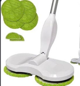 lot 59312 image: Hover Scrubber Max Cordless Dual-Head Mop & 4 XL Microfiber Grey,