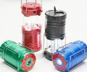 lot 59317 image: SecureBrite Set of 4 Pop-Up Lanterns w Flashlight & Emergen Basics,