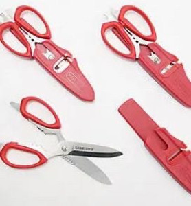 lot 59325 image: Sabatier S3 10-in-1 Multi-Purpose Shears with Sheath Black