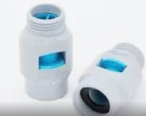 lot 59342 image: Flik-It Spig-It Set of 2 Water Shut-Off Hose Attachments Gray,