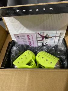 lot 59459 image: Set Of 2 1.5lb Egg Weights, Lime Green, Sold On QVC