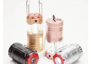 lot 59463 image: SecureBrite Set of 4 Pop-Up Lanterns w Flashlight & Emergency Flash