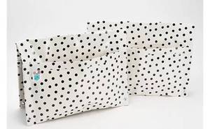 lot 59473 image: Pocket Bloomers Set of 2 Oilcloth Hanging Rail Planter Bags