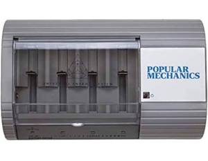 lot 59474 image: Popular Mechanics Battery Recharger - Disposable & Rechargeable Battery Charger for Alkaline & NiMH AAA, AA, C, D, N, 6V Or 9V Batteries - Includes Built-in Battery Tester