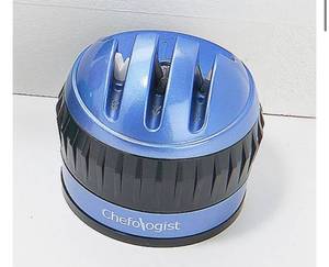 lot 59485 image: Chefologist 3-Stage Mini Knife Sharpener, Blue