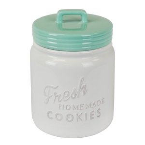 lot 59499 image: Design Imports CAMZ35653 Aqua Ceramic Cookie Jar