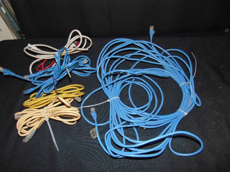 lot 9021 image: (7) ct. lot ethernet cables, (1) 50 cable, (6) 5 cables