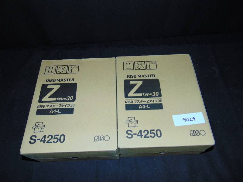 lot 9029 image: (2) cases Riso Masters S-4250 Z Type, 2 rolls per case