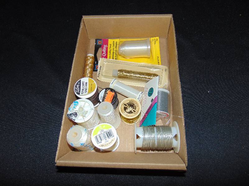 lot 9118 image: (13) ct. lot Crafting thread, metallic, wire and crafting thread