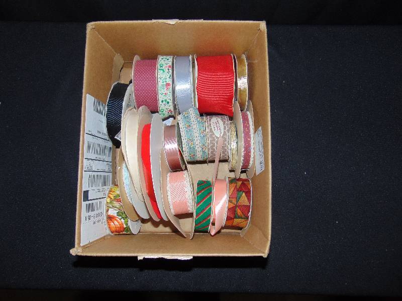 lot 9119 image: (19) ct. lot crafting ribbon, assorted colors