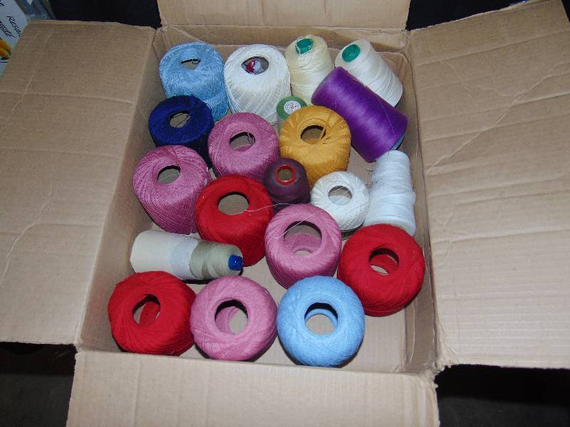 lot 9120 image: (20) rolls crochet thread, assorted colors
