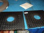 lot 9082 image: (2) Cortina Safety products Rubber Pad 15 x 17 w 1-12 diameter cut out, 1 thick