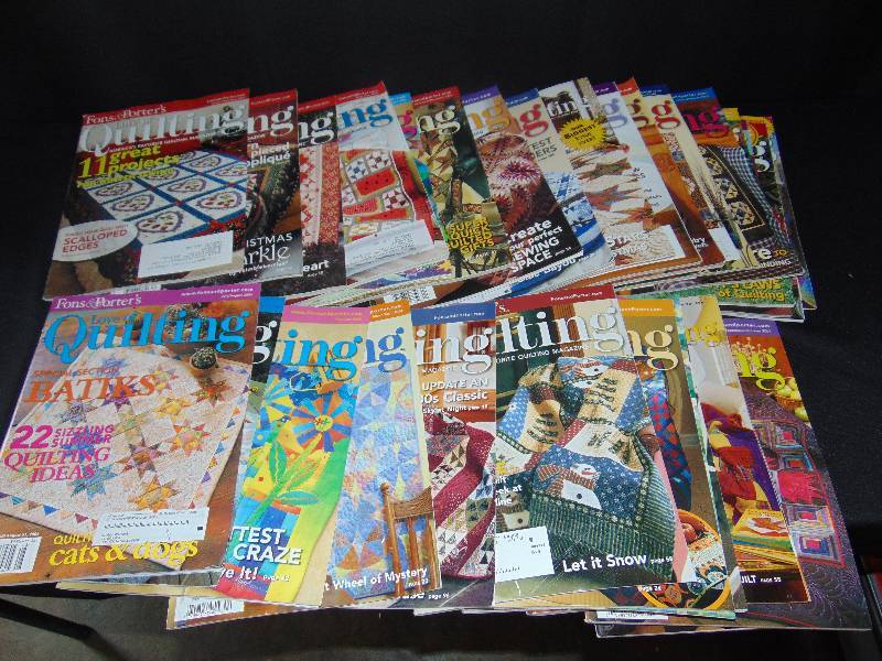 lot 9134 image: (32) ct. lot Fons and Porters  Love of Quilting Magazines