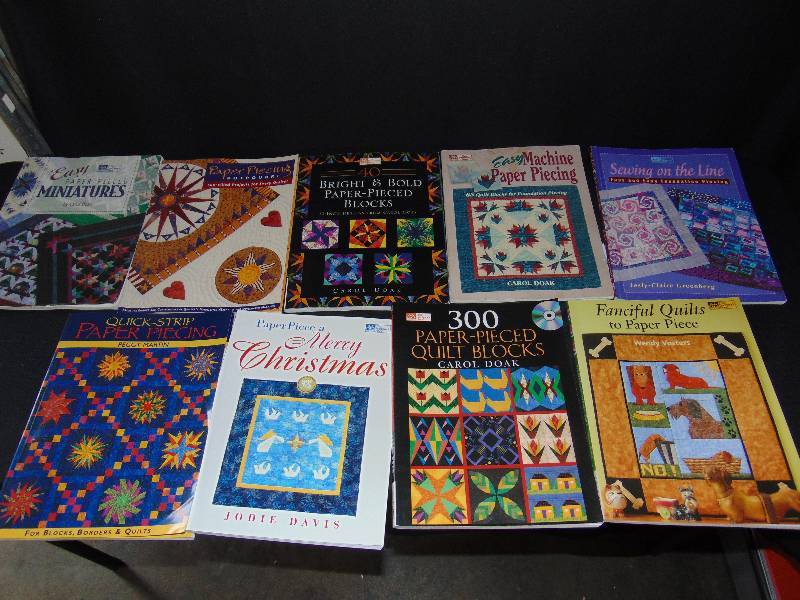 lot 9138 image: (9) ct. lot hardback books- paper piecing