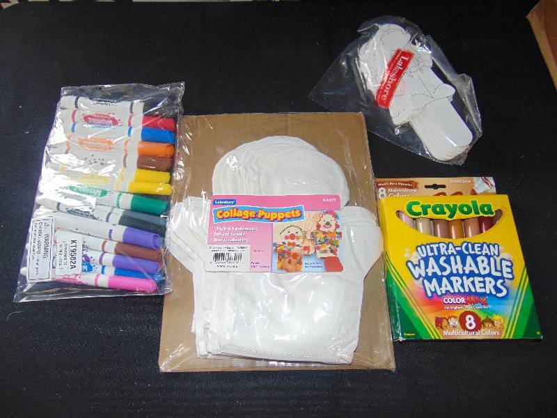 lot 9163 image: Puppet making kit w puppet blanks and markers