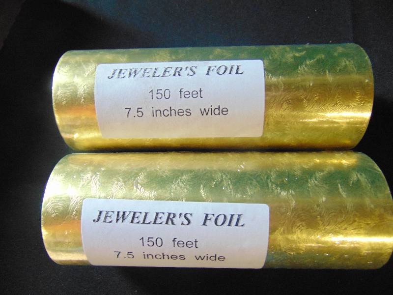 lot 9167 image: (2) rolls Gold Jewelers Foil, 150 ft x 7.5 wide