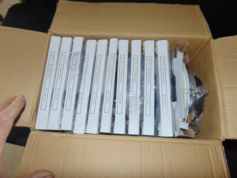 lot 9251 image: (1) case Preferred Industries 6 black baffle insert with white ring R30, 11 per case