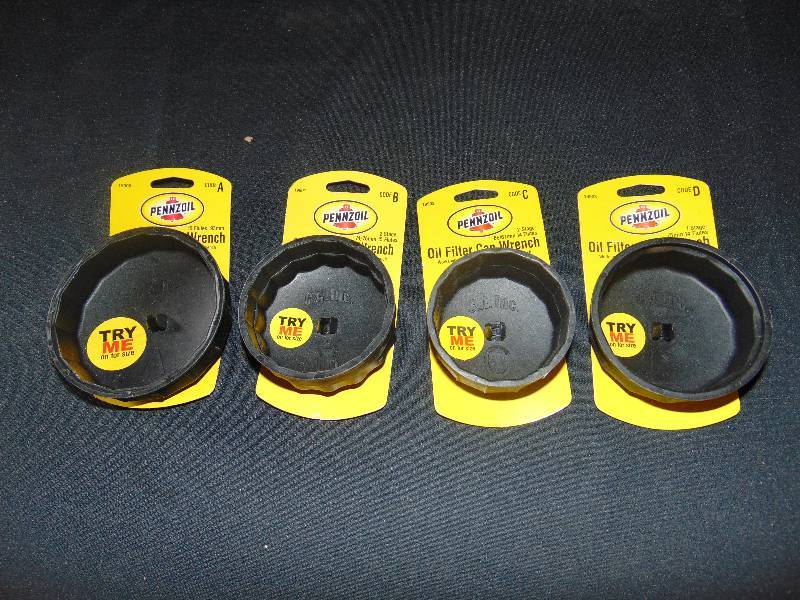 lot 9278 image: (4) ct. lot Pennzoil Oil filter Cap Wrenches, 38 ratchet Drive, A,B,C, D sizes