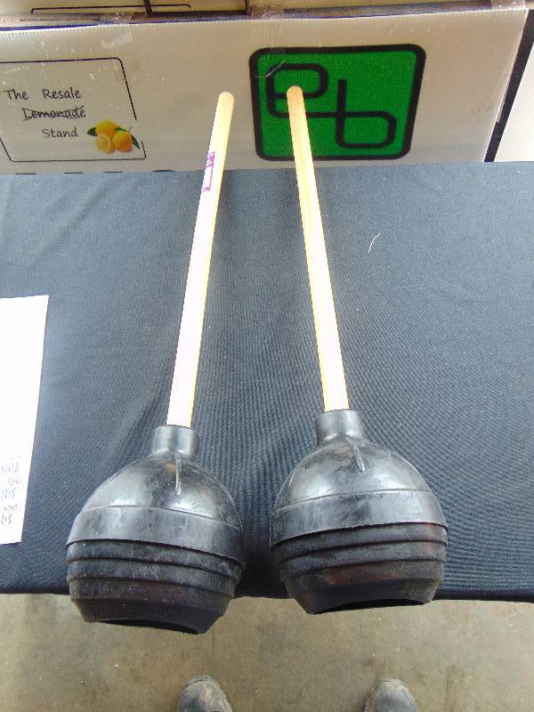 lot 9293 image: (2) ct. lot Aqua Plum 1474 bowl plunger