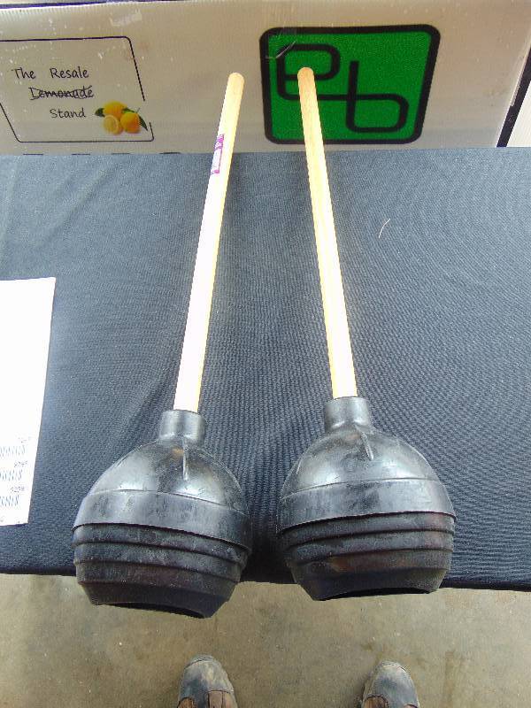 lot 9295 image: (2) ct. lot Aqua Plum 1474 bowl plunger