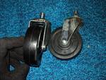 lot 9263 image: (2) ct. lot Caster Wheels, post mount, 4 diameter wheels w 12 x 1 post