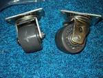 lot 9264 image: (2) ct. lot caster wheels plate mount, 3 diameter w 3 x 4 plate