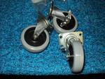 lot 9267 image: (3) ct. lot locking caster wheels, 3 diameter wheel w 2-34 x 1-34 mounting plate