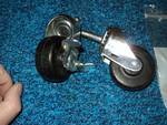 lot 9271 image: (2) ct. lot locking caster wheels, post mount, 2-12 diameter wheels w 12 x 1-38 post