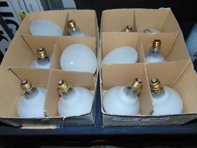 lot 9077 image: (2) cases Westinghouse Flood Light Bulbs new
