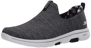 lot 33000043 image: Skechers Womens GO Walk 5-Honor Sneaker, BlackWhite, 9 M US