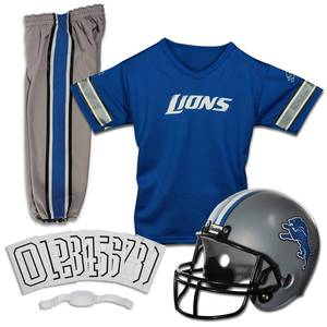 lot 33000046 image: Franklin Sports NFL Detroit Lions Youth Licensed Deluxe Uniform Set, Small