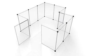 lot 33000058 image: Tespo Pet Playpen, Portable Large Plastic Yard Fence Small Animals, Puppy Kennel Crate Fence Tent, 28 X 20 Inch, White, 12 Panels