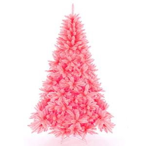 lot 33000063 image: Artificial Christmas Tree Classic Xmas Pine Tree with Solid Metal Stand 567 FT Unlit Pink