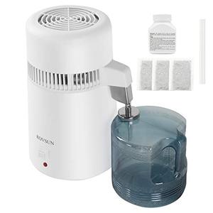 lot 33000099 image: ROVSUN 1.1 Gallon4L Countertop Water Distiller wBPA-Free Container & All Stainless Steel Interior for Home Use, 750W Distilled Water Machine Maker Purifier Filter, Distilling Pure Water Maker
