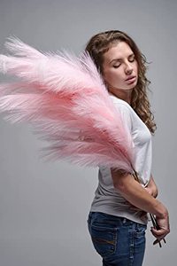 lot 33000108 image: Pink Pampas Grass -Tall Pampas Grass Decor - 43  110cm - Boho Decor - Vase Fillers - Pink Nursery - Pink Centerpiece - Wedding - Baby Shower - Pink Decor