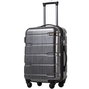 lot 33000111 image: Coolife Luggage Expandable(only 28) Suitcase PCABS Spinner Built-In TSA lock 20in 24in 28in Carry on