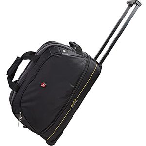 lot 33000114 image: OIWAS Small Rolling Duffle Bag with Wheels 22 inch Carry On Luggage Tote Travel Suitcase Adult Expandable 45L to 55L Men Women Black